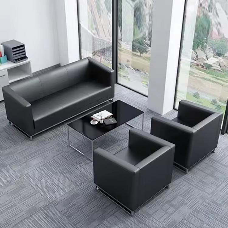Office sofa reception area single-seat commercial leisure small business reception coffee table VIP waiting room event sofa