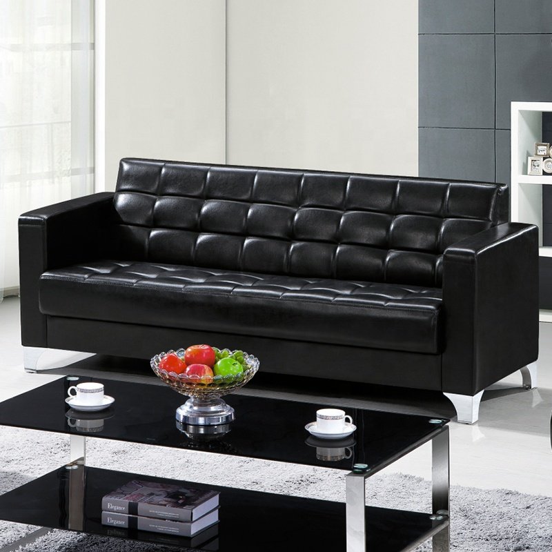 Hot Sell Office Furniture Executive Office Sofa Modern PU Sofa Set Living Room Leather Sofas