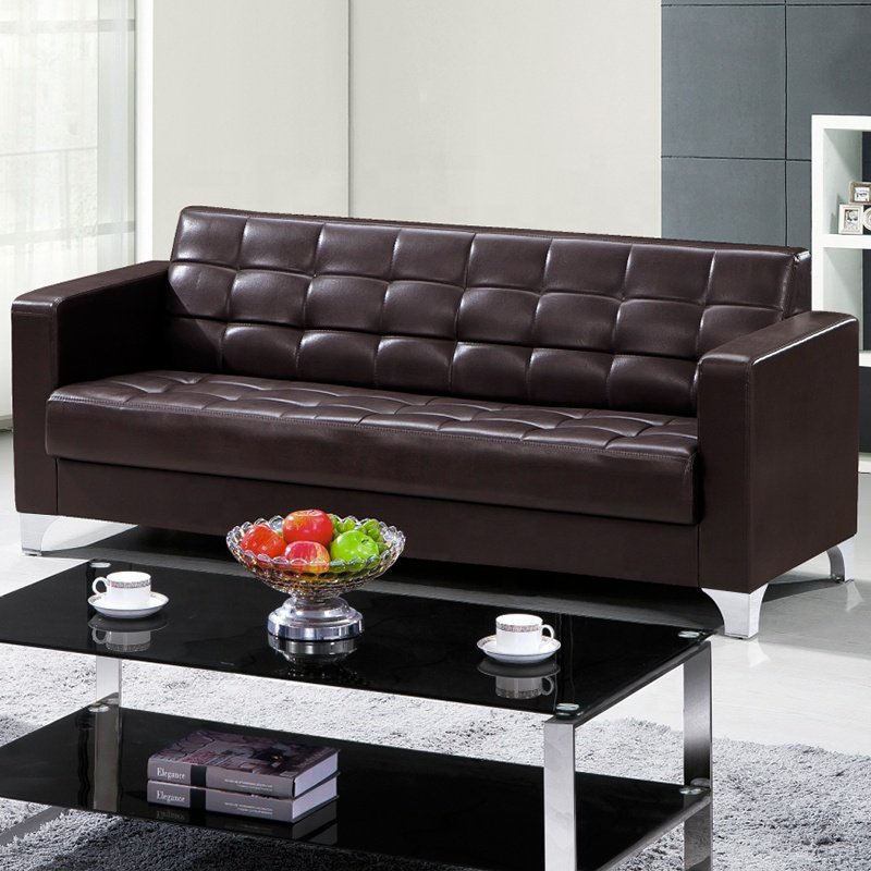 Hot Sell Office Furniture Executive Office Sofa Modern PU Sofa Set Living Room Leather Sofas