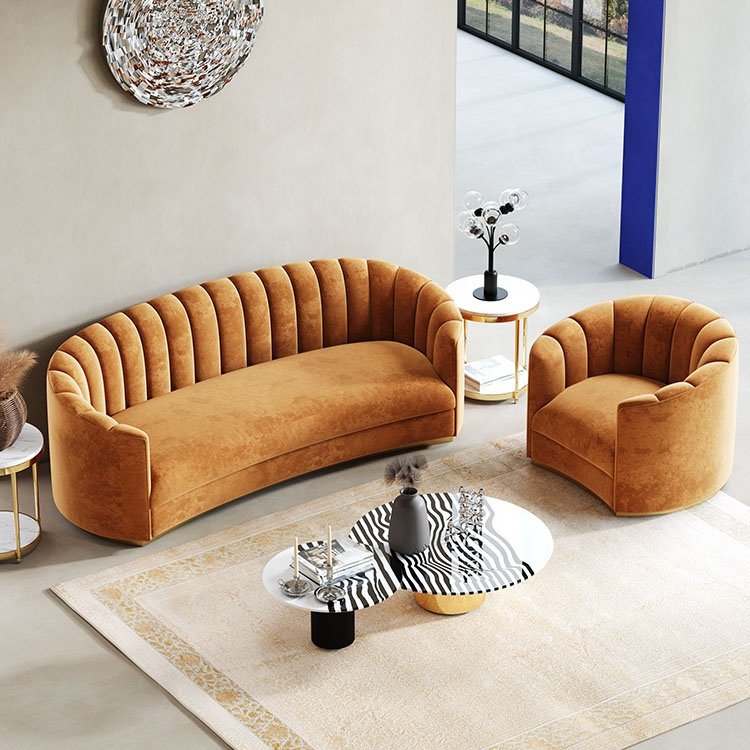 Cheap Nordic Modern Sofa Design L Shape Fabric Velvet Lounge Sectional Office Recline Sofa Set Furniture Couch Living Room Sofas