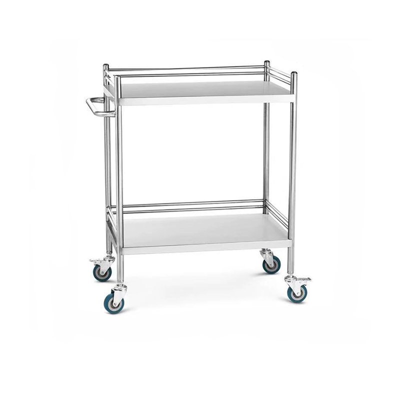 China Wholesale Ss304 Stainless Steel Polished Hospital Trolley Cart Medical