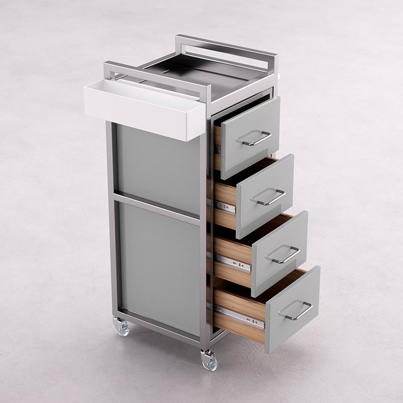 Modern Design Salon Trolley Metal Plastic Beauty Salon Furniture in Hot Sales for Hair Salons Barbershops Hospitals in China