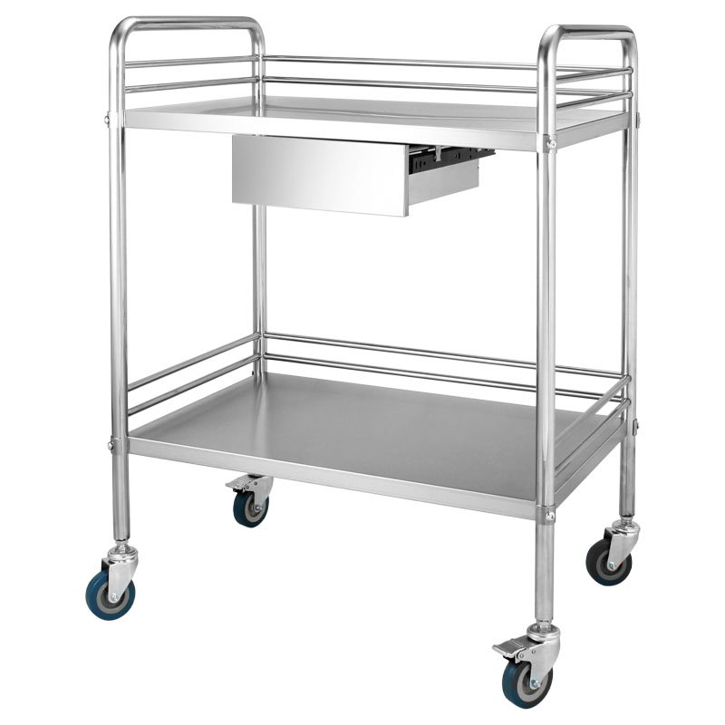 80*48*86cm Customized Multi-Function Stainless Steel Trolley Hospital Cart Medical Trolley