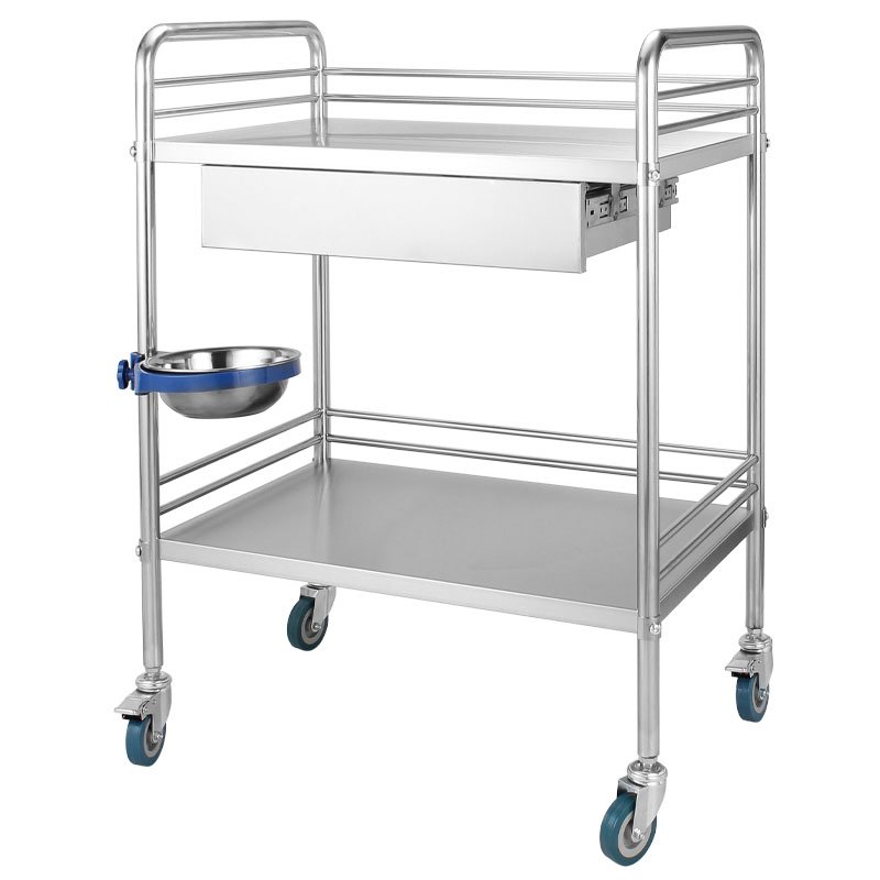 80*48*86cm Customized Multi-Function Stainless Steel Trolley Hospital Cart Medical Trolley