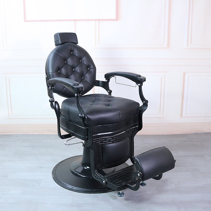 Antique Style Red Silver Barber Shop Hair Styling Chair Salon Barber Chair For Sale
