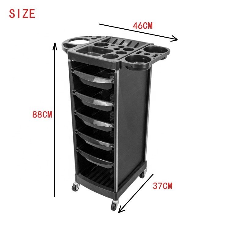 Beauty saloon equipments barber trolley hair extension salon trolley cart on 5wheels