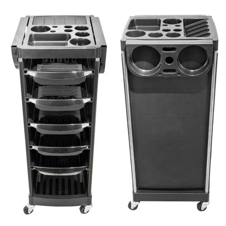 Beauty saloon equipments barber trolley hair extension salon trolley cart on 5wheels
