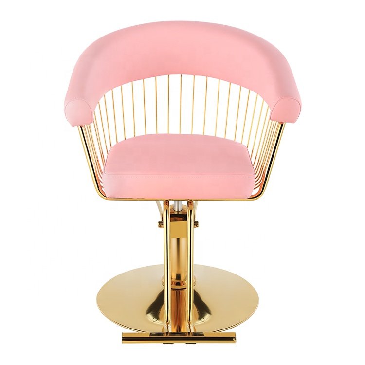 Pink Cute Hair Styling Chair Hydraulic Furniture Salon Barber Chair Hair Salon Equipment