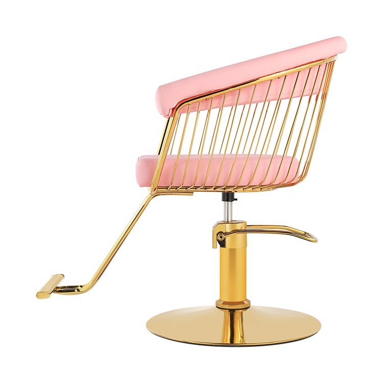 Pink Cute Hair Styling Chair Hydraulic Furniture Salon Barber Chair Hair Salon Equipment