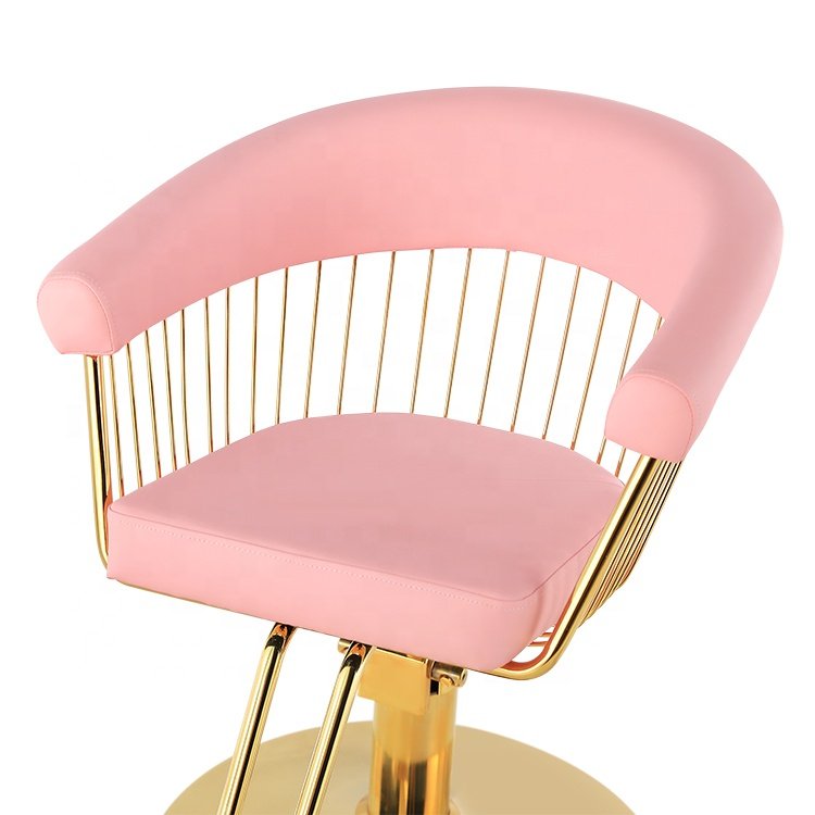 Pink Cute Hair Styling Chair Hydraulic Furniture Salon Barber Chair Hair Salon Equipment