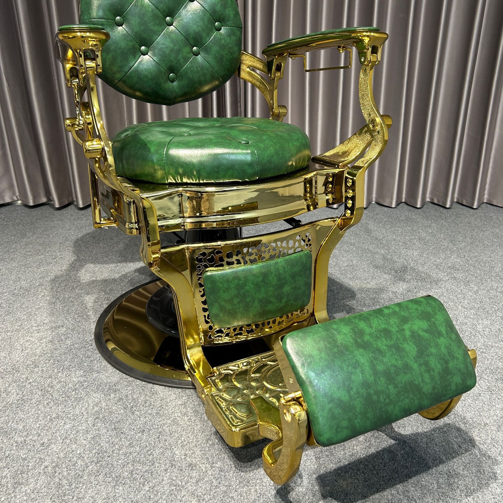 Successor factory price barber antique used cheap salon chairs gold and black hydraulic salon chair beauty salon furniture set