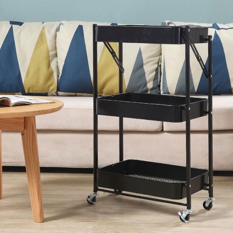 Home Office School Beauty Salon Utility Craft Organizer Trolley Cart 3 Plastic Rolling Storage Drawers Cart With Wheels