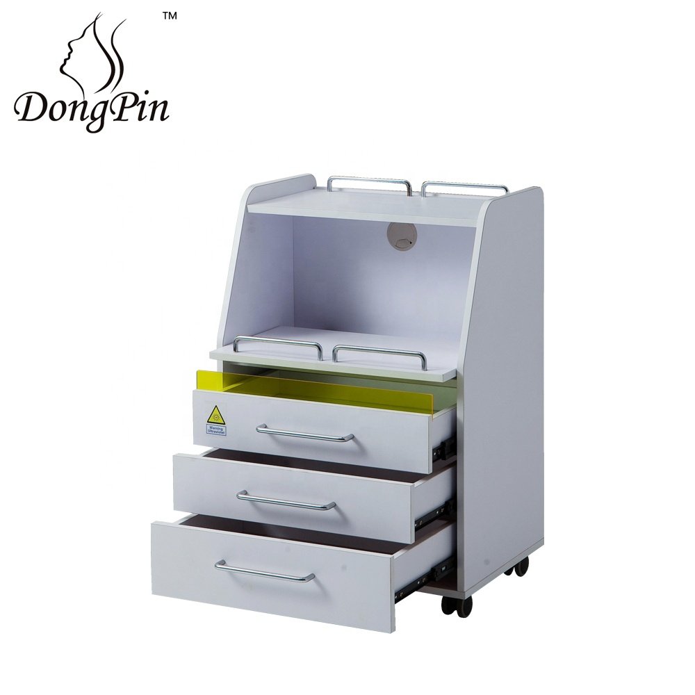 Hospital UVC trolley beauty salon storage cart hairdressing rolling trolley cart