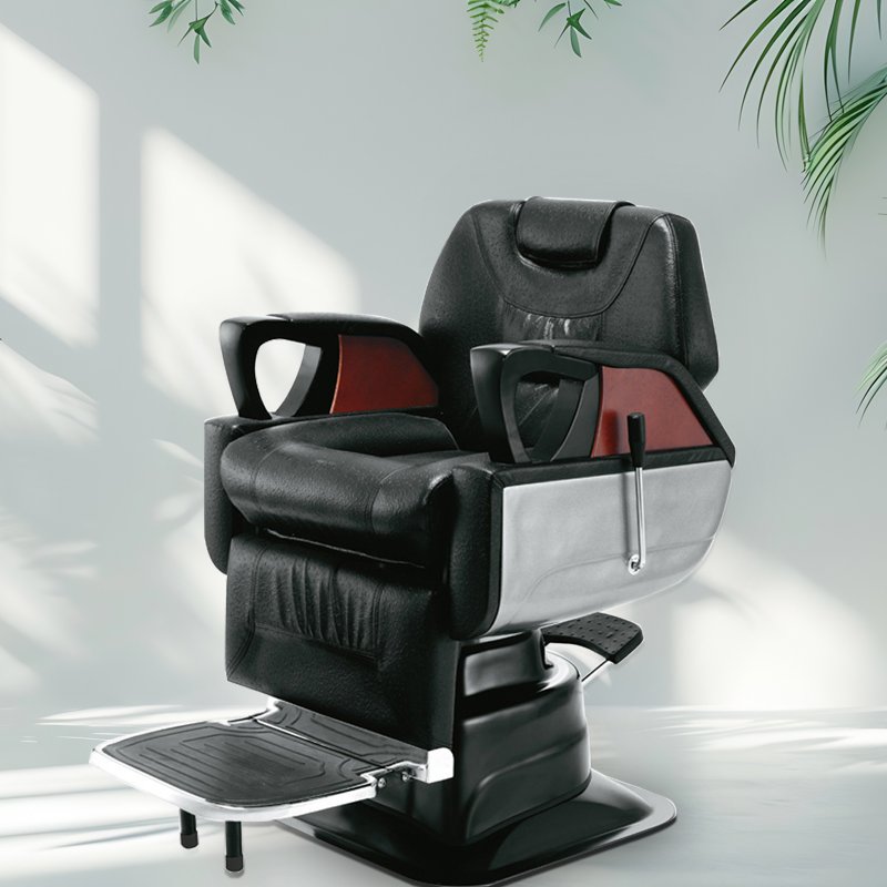 Jincheng high-end barber chair selling heavy comfortable barber shop equipment hydraulic classic hairdressing salon chair.