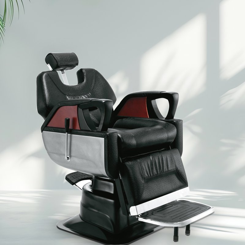 Jincheng high-end barber chair selling heavy comfortable barber shop equipment hydraulic classic hairdressing salon chair.