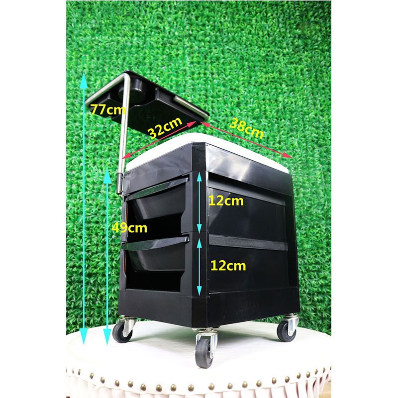 China Factory Direct Multifunctional Black Hair Salon Beauty Salon Trolley Hairdressing Tool Cart