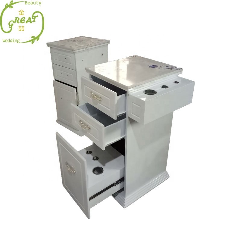 Great Foshan Factory White Modern Cheap Hair Salon Trolley For Sale