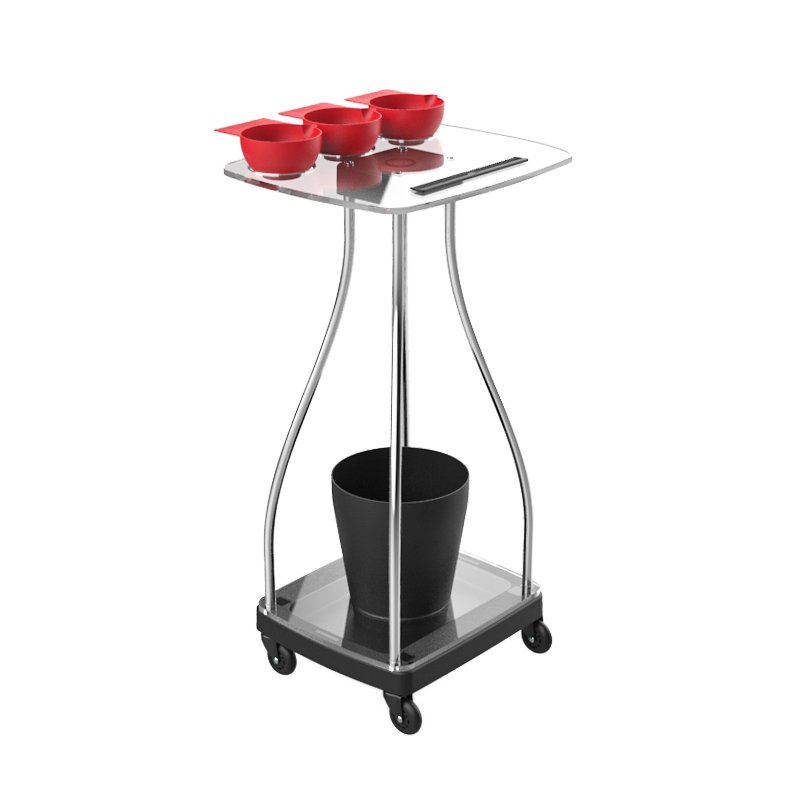 New Design Salon Equipment Acrylic Hairdressing Salon Trolley Salon Hair Coloring Working Trolley