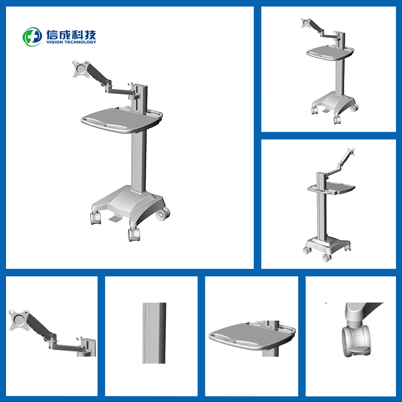 Medical equipment wheeled computer cart multi-functional equipment cart