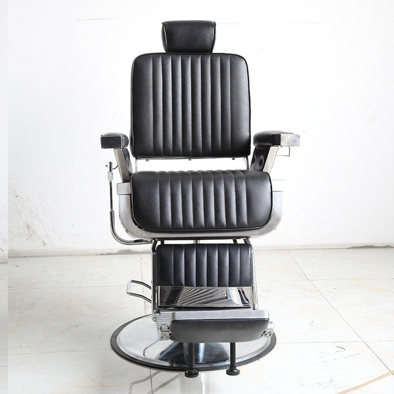 Vintage Reclining Chaire Barber Hydraulic Barbershop Beauty Tattoo Equipment Heavy Duty Professional Salon Black Barber Chair