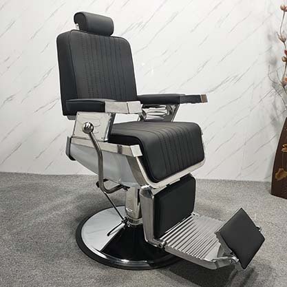 Vintage Reclining Chaire Barber Hydraulic Barbershop Beauty Tattoo Equipment Heavy Duty Professional Salon Black Barber Chair