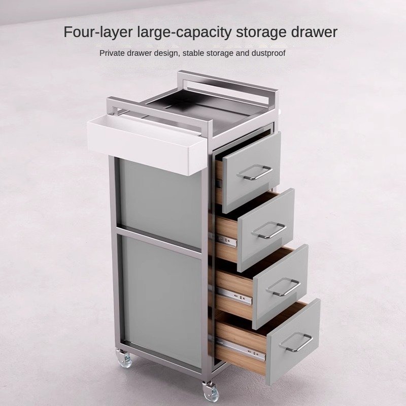 Internet celebrity hair salon tool cabinet, hairstylist drawer style hair salon product, floor standing cabinet