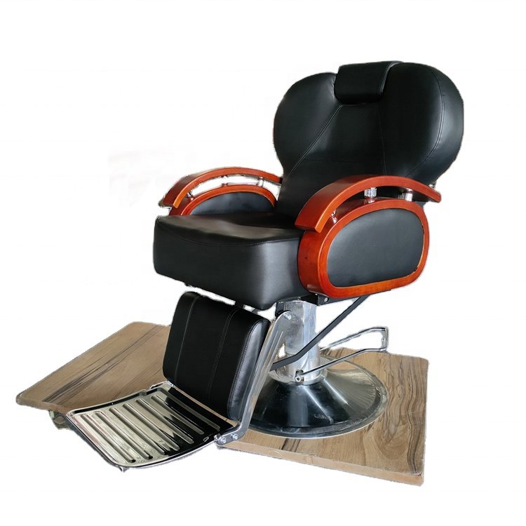 Foshan Kisen factory luxury hair salon furniture equipment barber shop chair with hydraulic pump ready to ship
