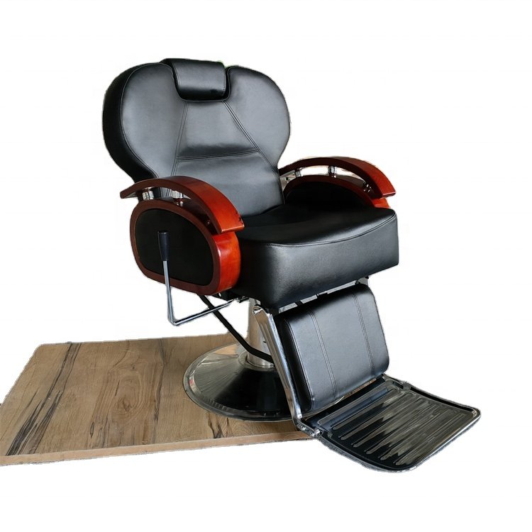 Foshan Kisen factory luxury hair salon furniture equipment barber shop chair with hydraulic pump ready to ship