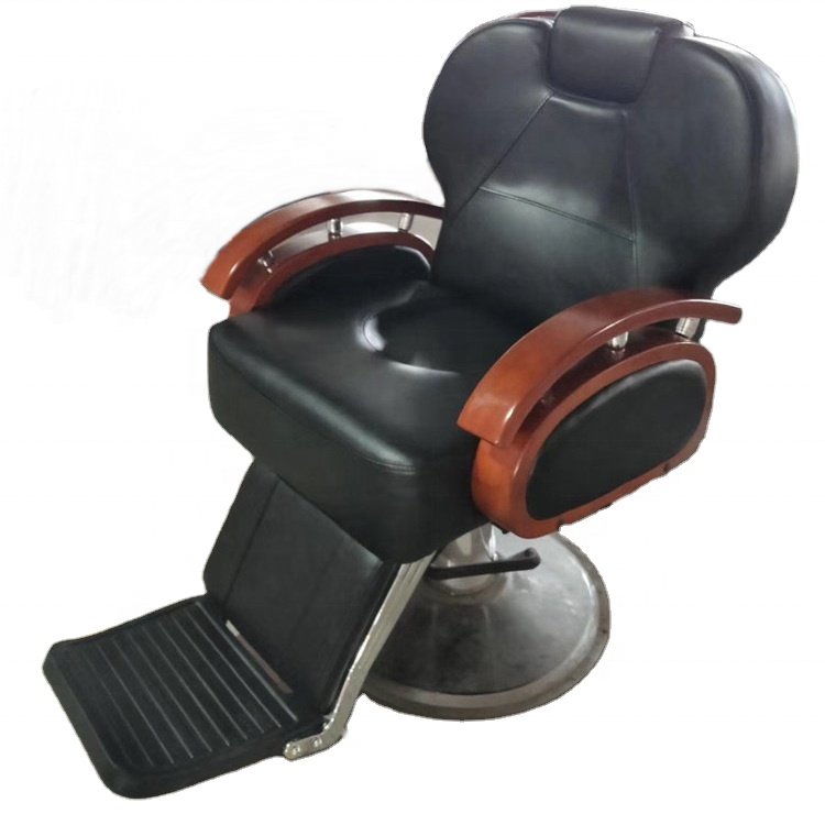 Foshan Kisen factory luxury hair salon furniture equipment barber shop chair with hydraulic pump ready to ship