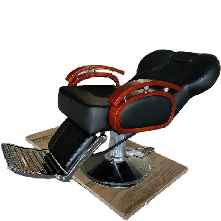 Foshan Kisen factory luxury hair salon furniture equipment barber shop chair with hydraulic pump ready to ship