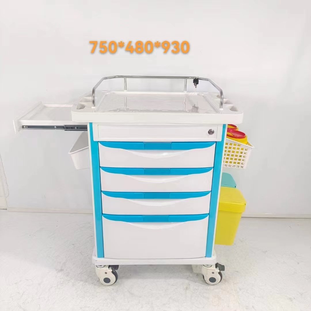 Wholesale Abs Plastic Hospital Heavy Duty Automated Medication Dispensing Cart Trolley With Lock Box