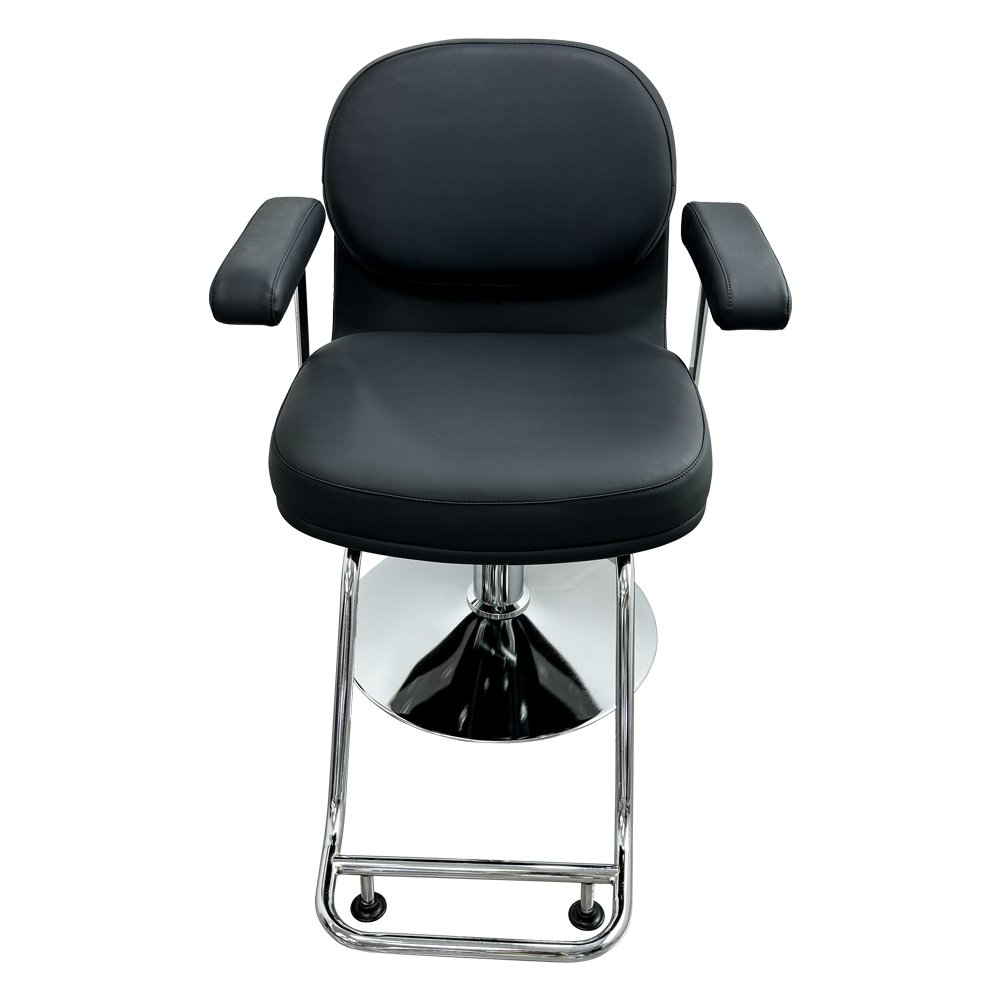 Hair salon equipment barber chairs black synthetic leather 360 degree rotation for hair cutting salon