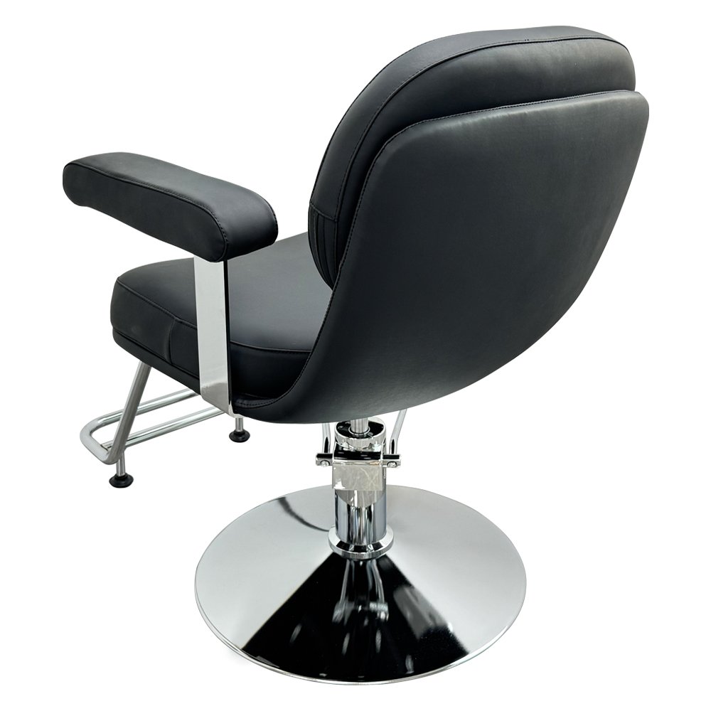 Hair salon equipment barber chairs black synthetic leather 360 degree rotation for hair cutting salon