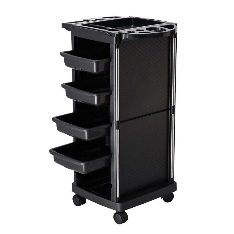 Hot Selling Beauty Salon Furniture ABS Plastic Logo Printing Fashionable Hair Salon Furniture Trolley Traditional