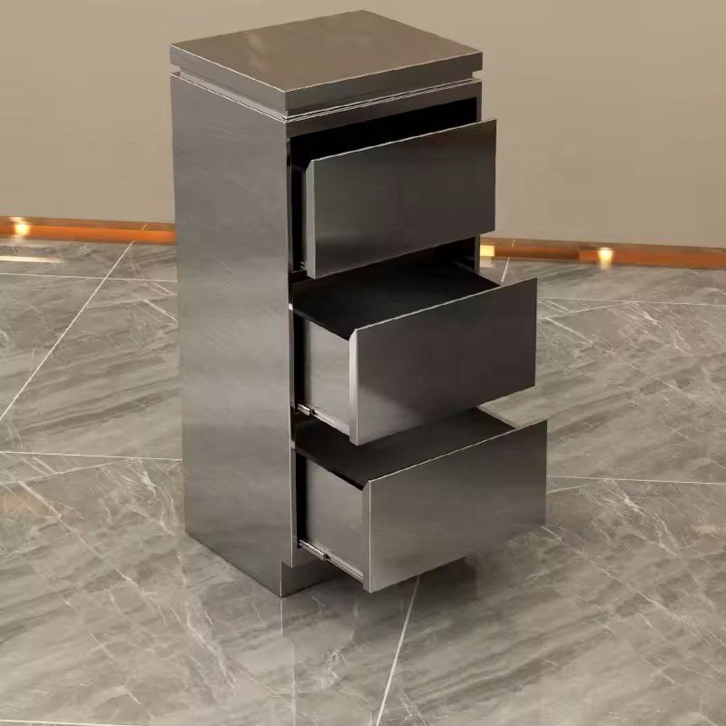 Salon Trolley cart beauty trolley stainless steel makeup Hairdressing multi function salon Movable double three layer trolley