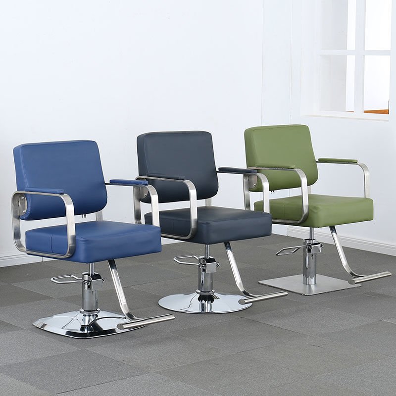 Factory wholesale hair salon chair hair salon special stainless steel armchair lift rotating barber shop hair cutting chair