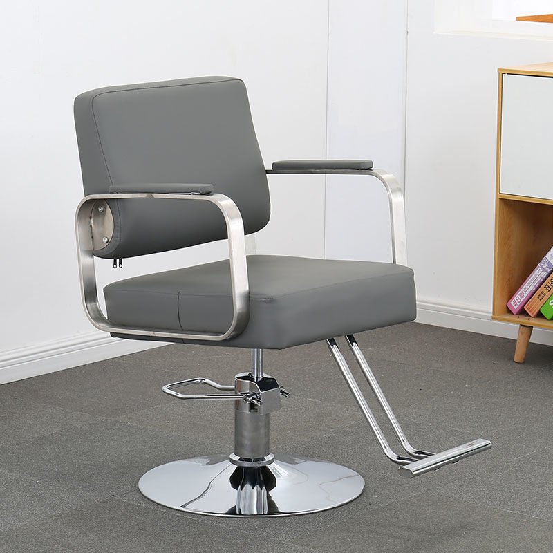 Factory wholesale hair salon chair hair salon special stainless steel armchair lift rotating barber shop hair cutting chair