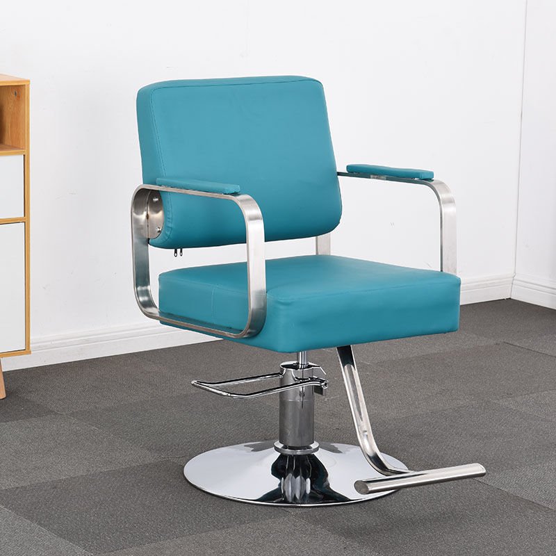 Factory wholesale hair salon chair hair salon special stainless steel armchair lift rotating barber shop hair cutting chair