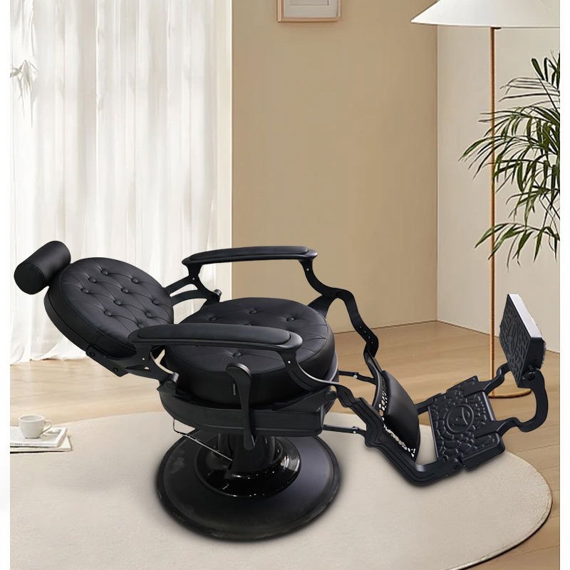 Latest European Style Heavy Duty Black&red Barber Chairs Styling Chairs Salon Chair 10 Years Warranty -