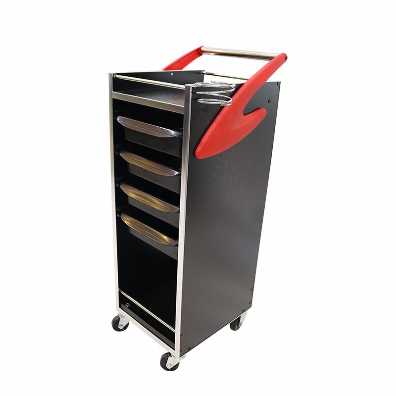 Wholesale White 5 Tier Salon Trolley Cart Stylists Real Personal Assistant Black Deluxe plastic beauty salon trolley