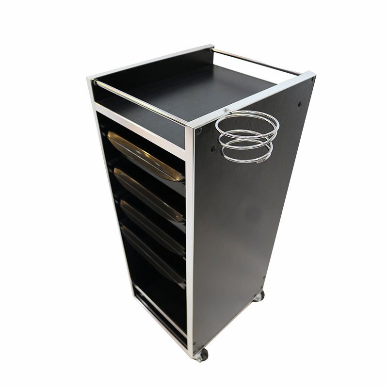 Wholesale White 5 Tier Salon Trolley Cart Stylists Real Personal Assistant Black Deluxe plastic beauty salon trolley