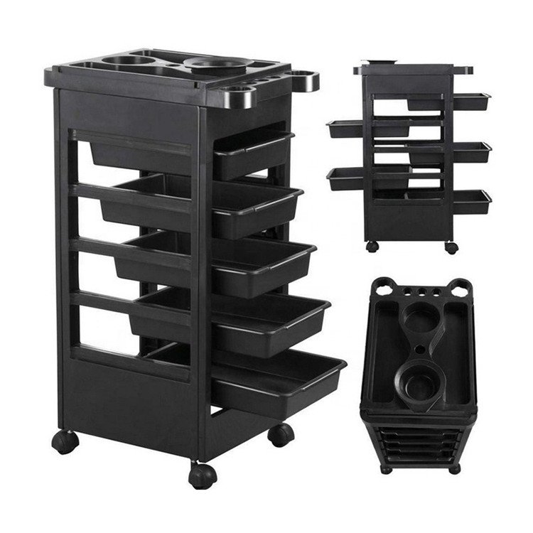 Hot Selling New Hair Salon Trolley Cart Drawers Beauty Equipment Trolley Multi-layer Hairdressing Tool Cart