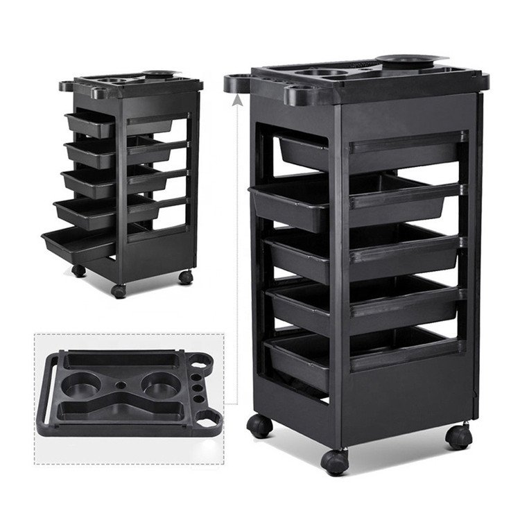 Hot Selling New Hair Salon Trolley Cart Drawers Beauty Equipment Trolley Multi-layer Hairdressing Tool Cart
