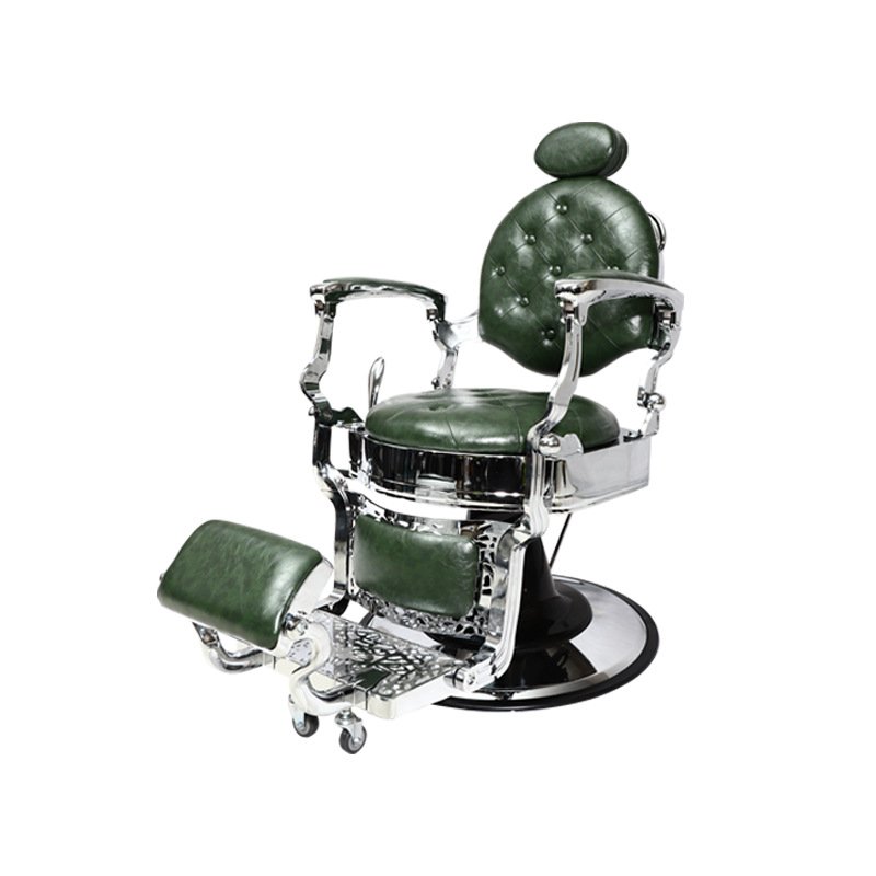 Antique Style Red Silver Barber Shop Hair Styling Chair Salon Barber Chair For Sale