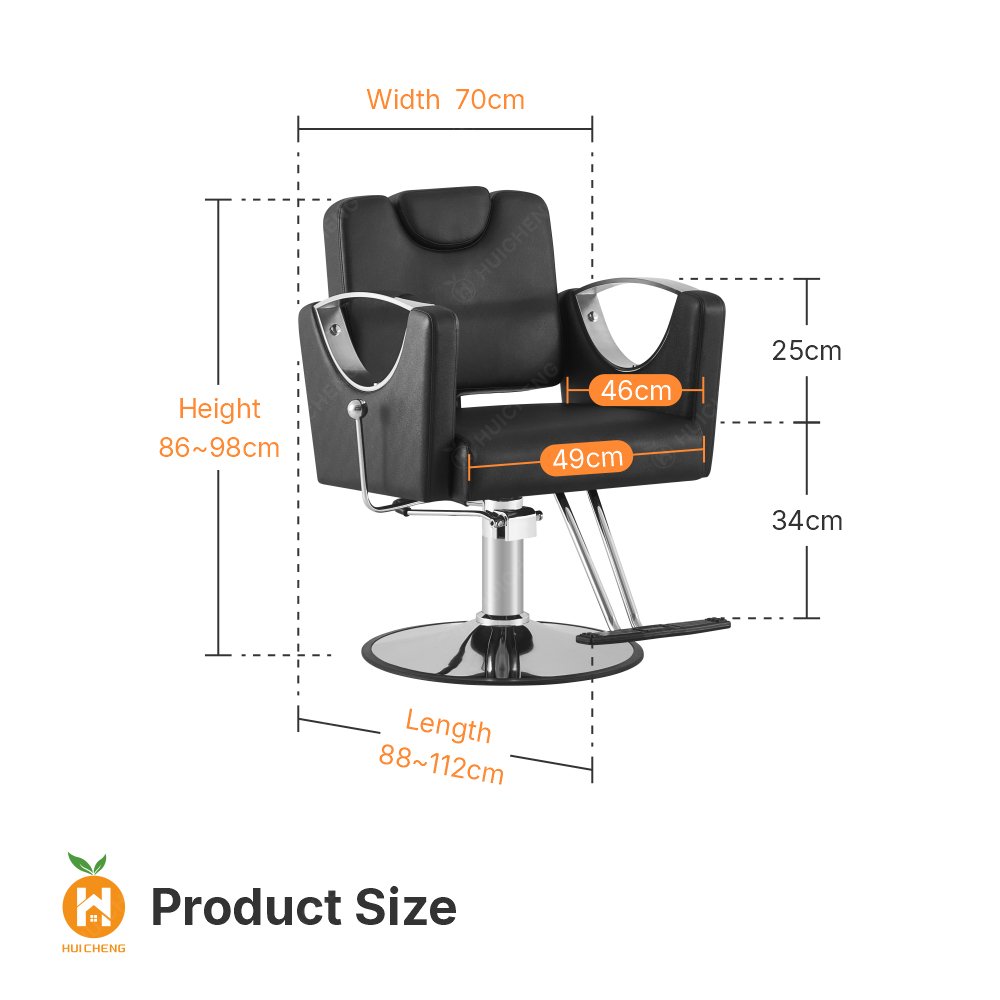 Black Hairdressing Stylish Vintage Salon Beauty Barber Chair with Pedal LC276B