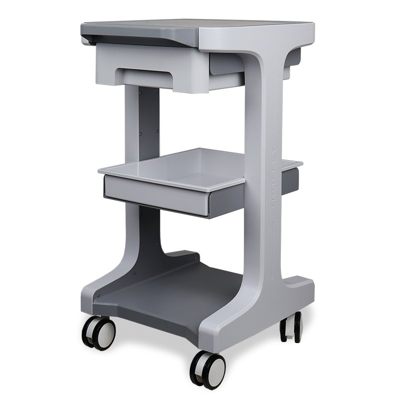 New Design White Medical Aesthetic Device Carts Acrylic Salon Beauty Spa Trolley Facial Machine Trolley Carts Dental Trolley
