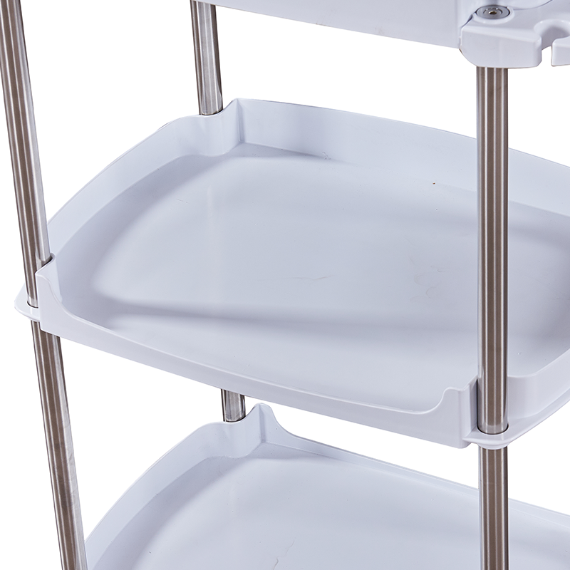 Beauty Salon Trolley Cart with Drawer Luxury Salon Furniture Plastic and Metal Handcart 3 Layer Shelf Move with Wheels