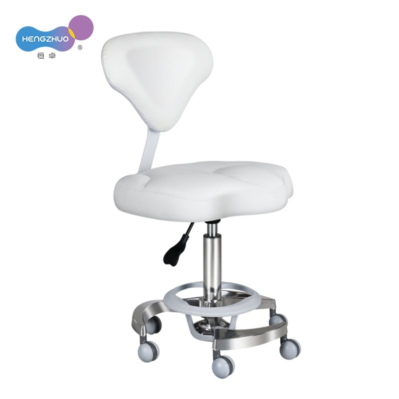Professional Beauty Adjustable Rolling Saddle Nail Chair Salon Stool Chairs With Wheels