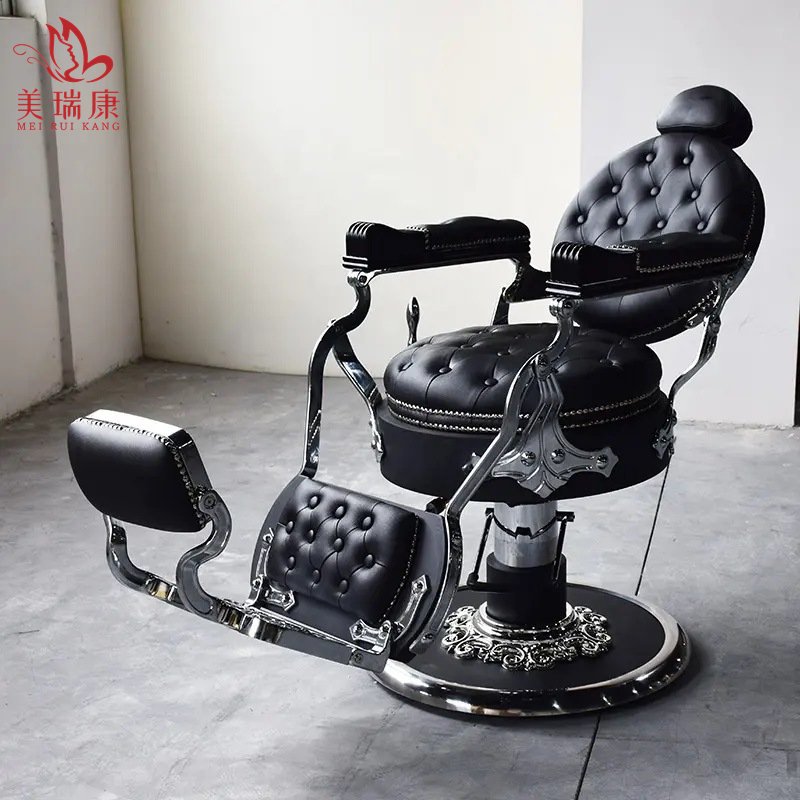 Vintage men's greasy hair salon Barber chair Hair salon can put upside down shaving salon hair cut