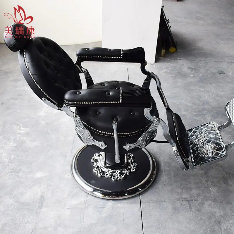 Vintage men's greasy hair salon Barber chair Hair salon can put upside down shaving salon hair cut